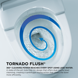 Toto NEOREST AS Dual Flush 1.0 or 0.8 GPF Toilet with Integrated Bidet Seat and EWATER+, Cotton White, Vitreous China|Plastic, MS8551CUMFG#01