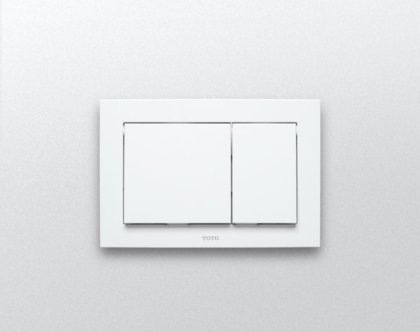 Toto PUSH PLATE, RECTANGLE WHITE PLASTIC FOR IN WALL TANK SYSTEM, YT800#WH