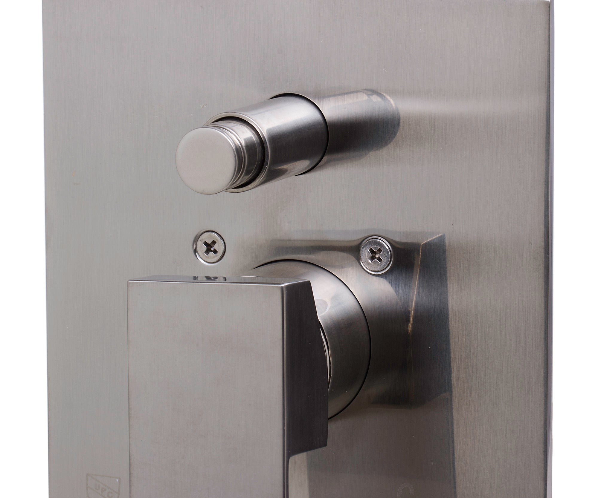 ALFI brand AB5601-BN Brushed Nickel Shower Valve Mixer with Square Lever Handle and Diverter, Brass