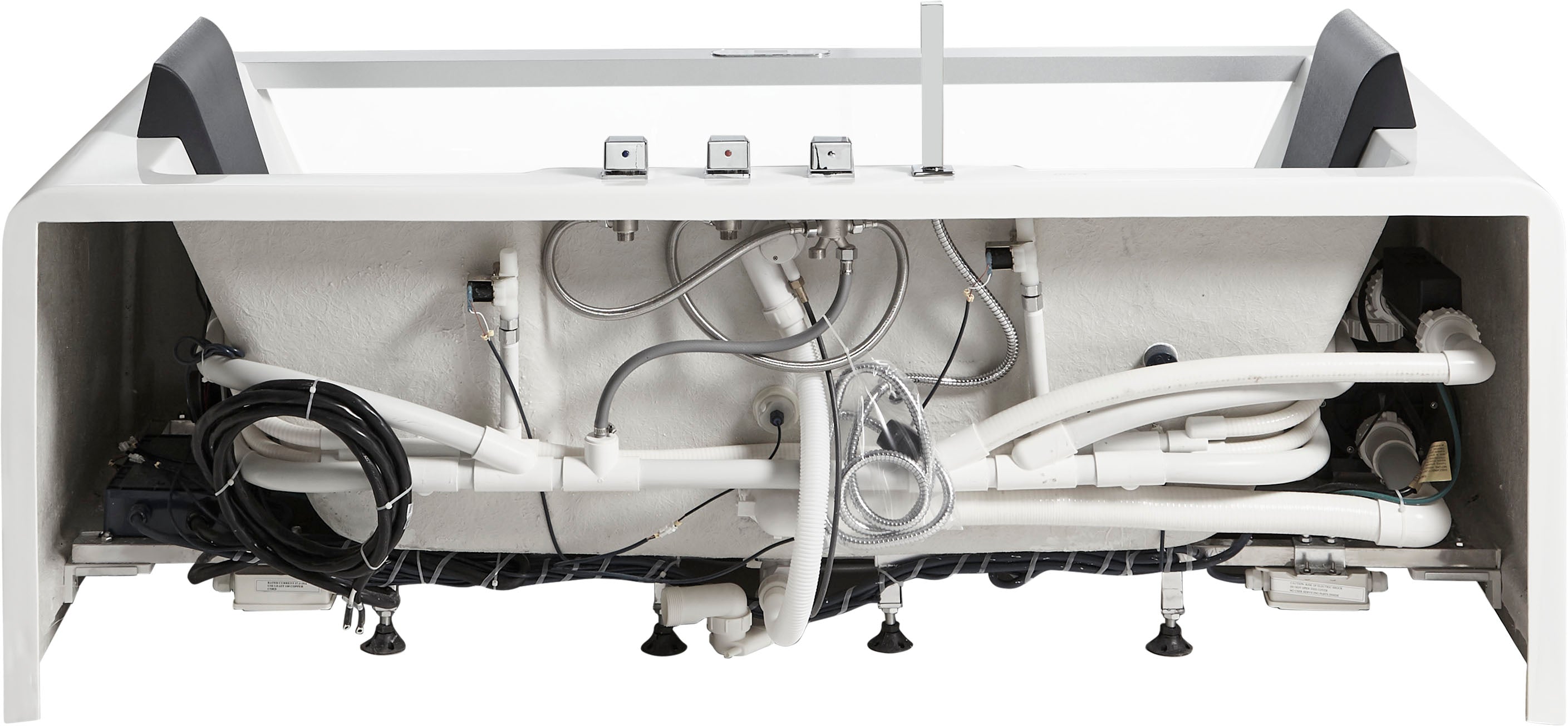 Eago 71" Acrylic Corner Rectangle Bathtub, White, AM196ETL