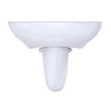 TOTO Prominence Oval Wall-Mount Bathroom Sink with CEFIONTECT and Shroud for 8 Inch Center Faucets, Cotton White, Vitreous China, LHT242.8G#01