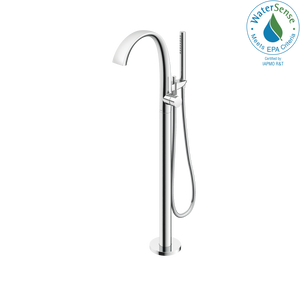 Alternate Image for TOTO ZN Single-Handle Freestanding Tub Filler Faucet with 1.75 GPM Handshower, Polished Chrome, Brass, TBP01301U#CP