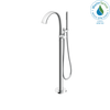 TOTO ZN Single-Handle Freestanding Tub Filler Faucet with 1.75 GPM Handshower, Polished Chrome, Brass, TBP01301U#CP