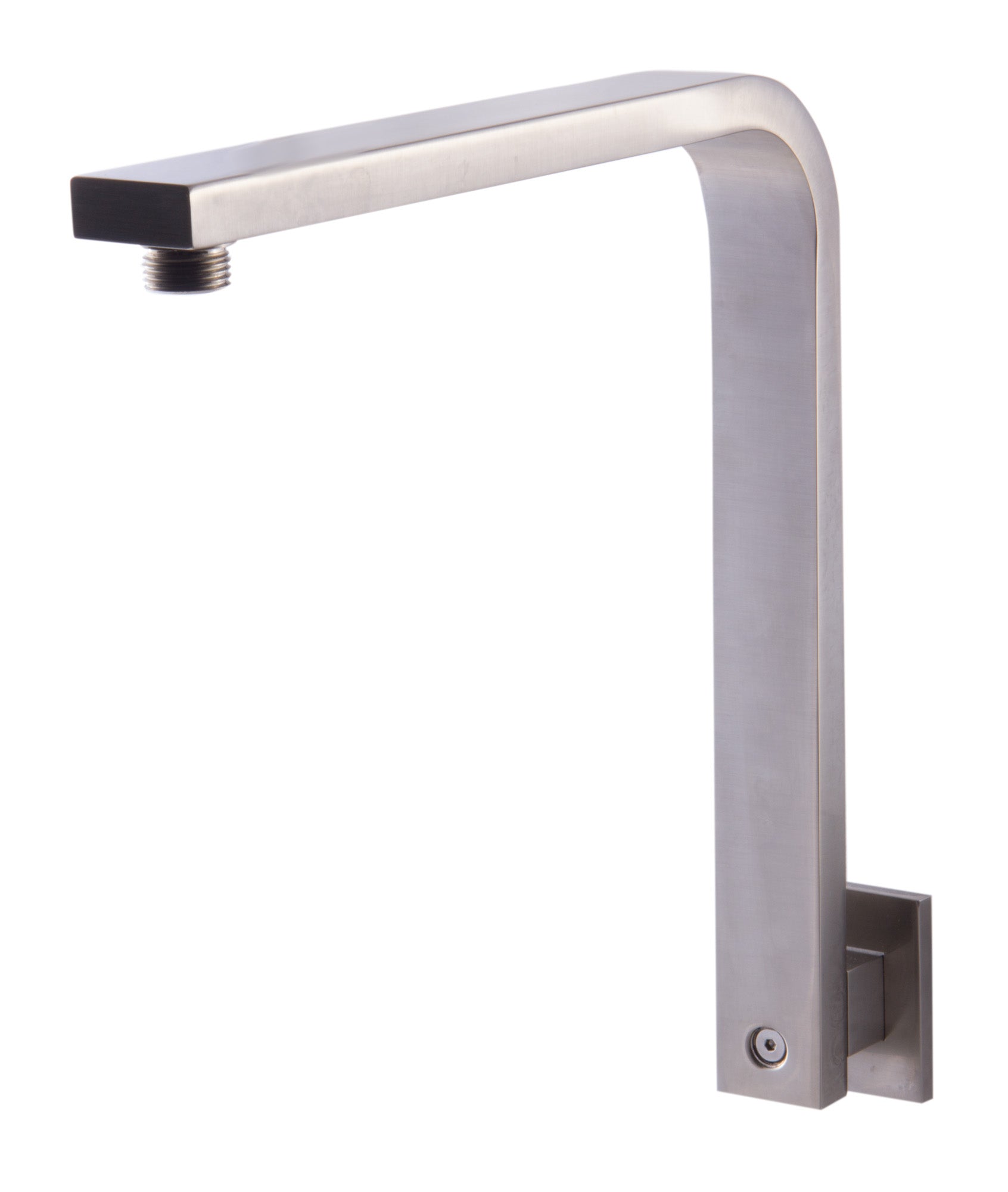 ALFI brand AB12GSW-BN Brushed Nickel 12" Square Raised Wall Mounted Shower Arm, Brass