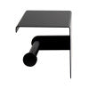 ALFI brand ABTPC66-BLA Black Matte Stainless Steel Toilet Paper Holder with Shelf