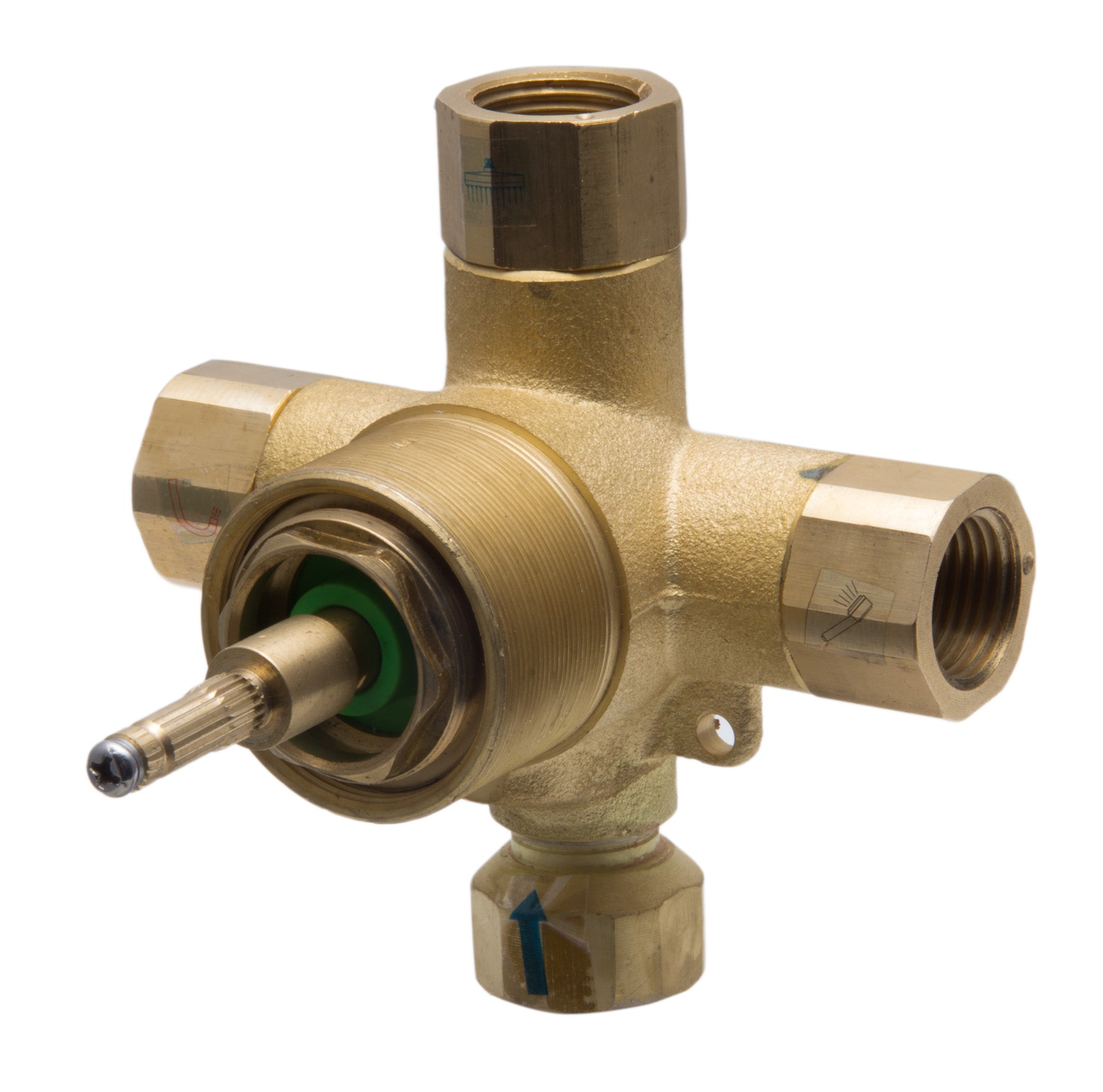ALFI brand AB9101-PC Polished Chrome Modern Round 3 Way Shower Diverter, Brass