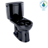 TOTO Drake II Two-Piece Round 1.28 GPF Universal Height Toilet, Ebony, Vitreous China, CST453CEF#51