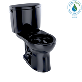 TOTO Drake II Two-Piece Round 1.28 GPF Universal Height Toilet, Ebony, Vitreous China, CST453CEF#51