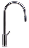 ALFI Solid Polished Stainless Steel Single Hole Pull Down Kitchen Faucet, AB2028-PSS