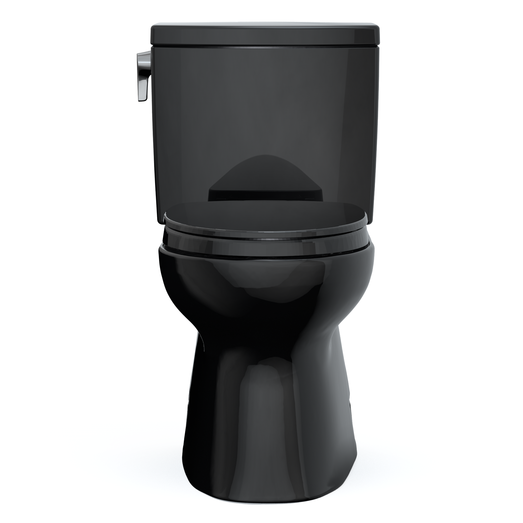 TOTO Vespin II 1G Two-Piece Elongated 1.0 GPF Universal Height Toilet with SS124 SoftClose Seat, WASHLET+ Ready, Ebony, Vitreous China|Plastic, MS474124CUF#51