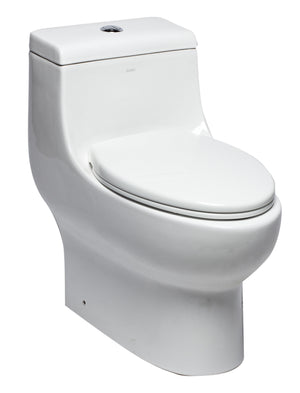 Alternate Image for EAGO Porcelain, White, TB358 Dual Flush One Piece Elongated Ceramic Toilet
