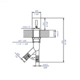 ALFI brand Plastic, AB2609-BN Brushed Nickel Air Gap Cover and Tube for Dishwasher