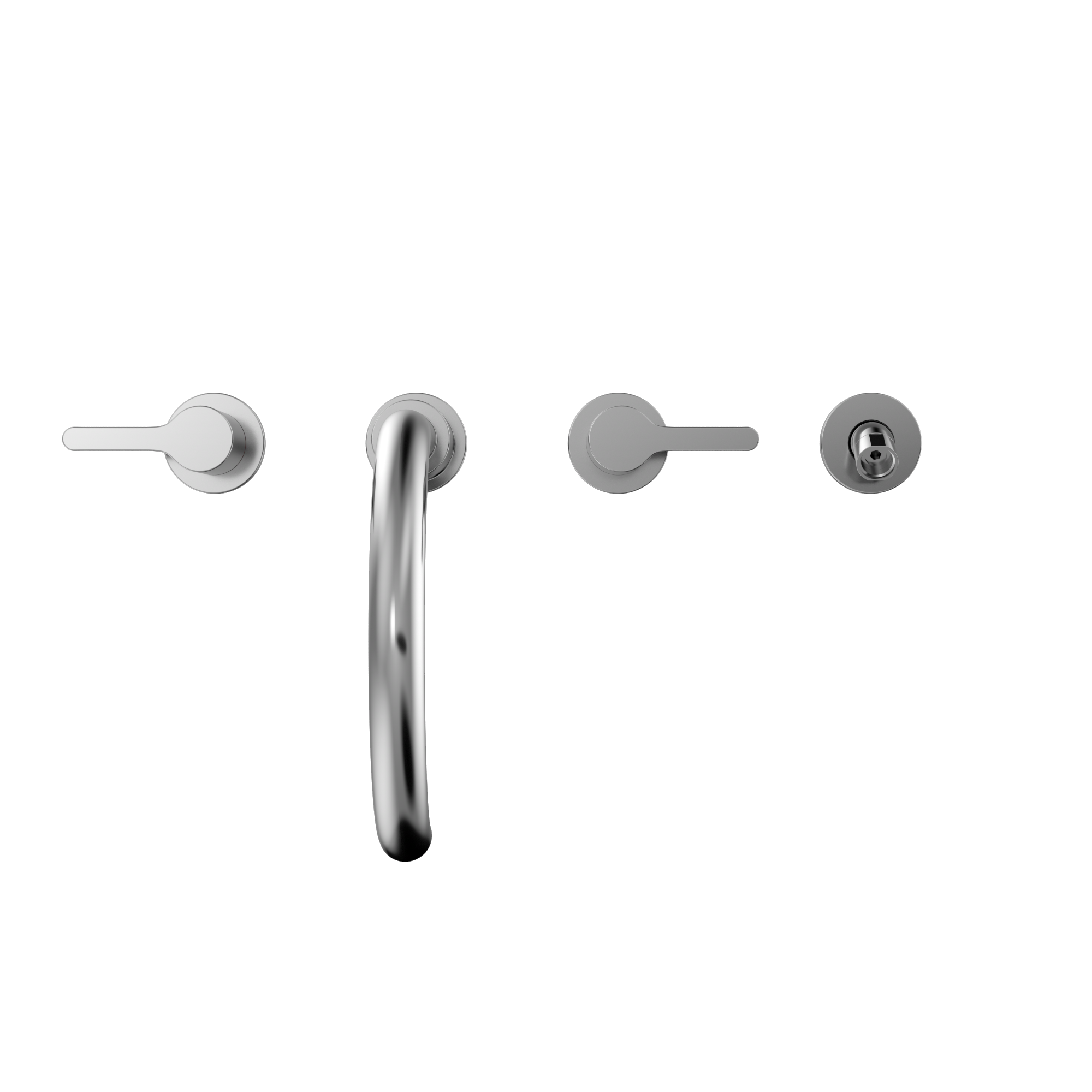 TOTO LB Two-Handle Deck-Mount Roman Tub Filler Trim with Handshower, Polished Chrome, Brass, TBS01202U#CP