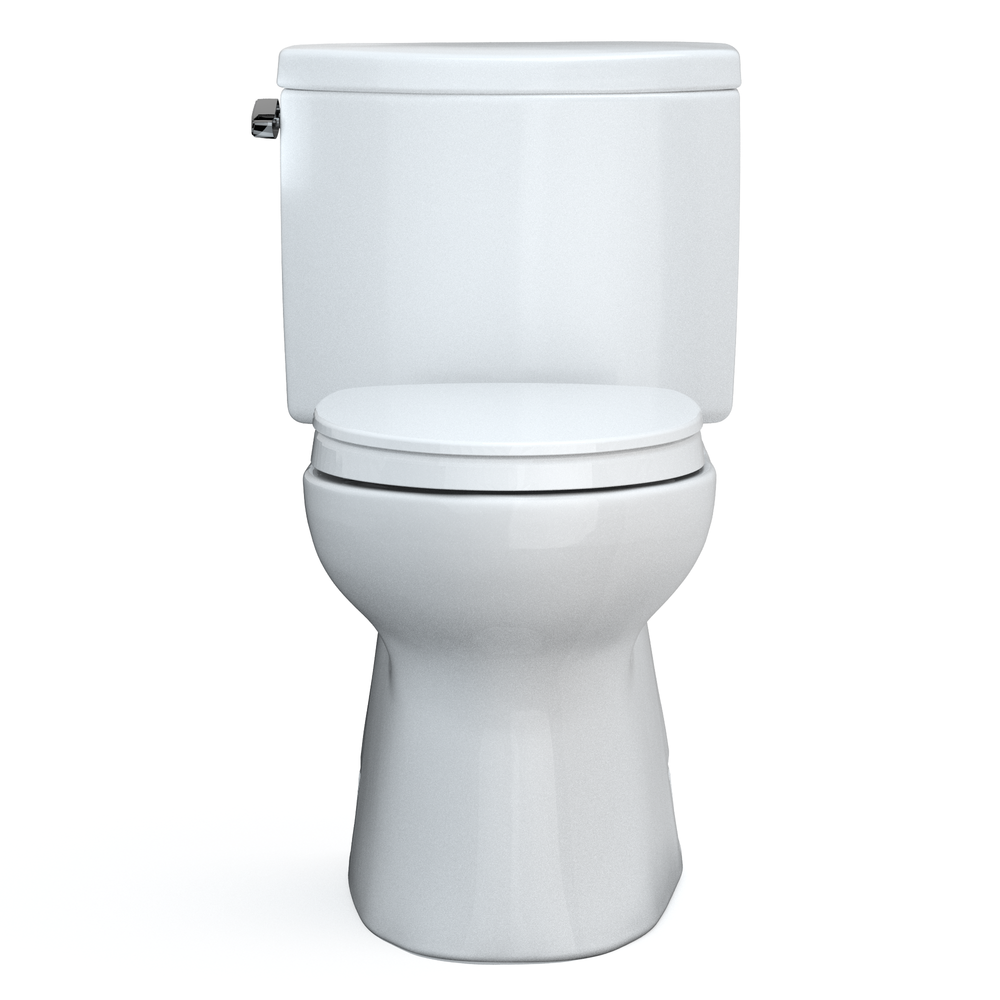 TOTO Vespin II Two-Piece Elongated 1.28 GPF Universal Height Toilet with CEFIONTECT and SS124 SoftClose Seat, WASHLET+ Ready, Cotton White, Vitreous China|Plastic, MS474124CEFG#01