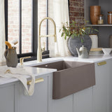 Blanco Ikon 30" Silgranit Farmhouse Sink, Volcano Gray, No Faucet Hole, 443113