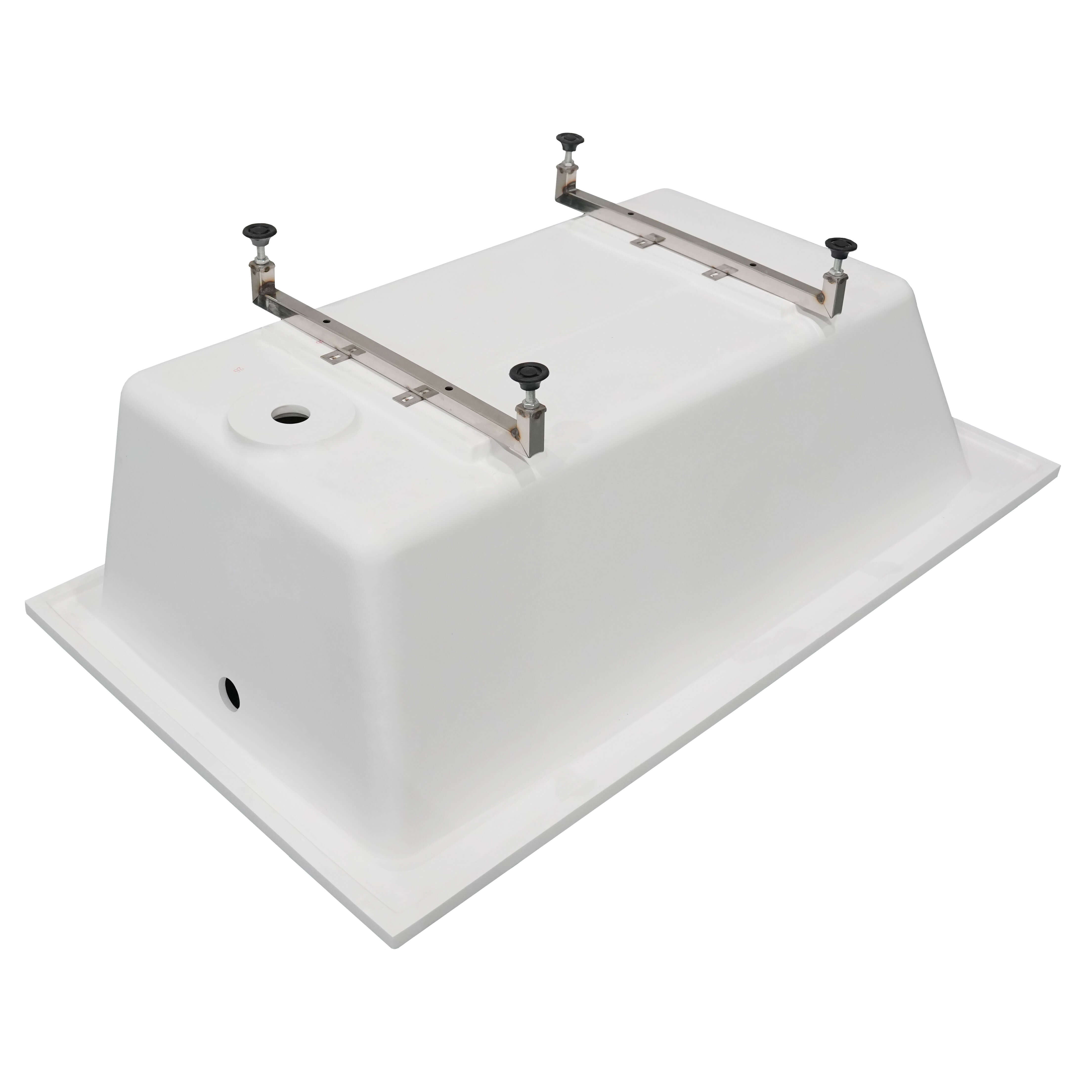 ALFI brand 60 resin square bathtub white matte product image