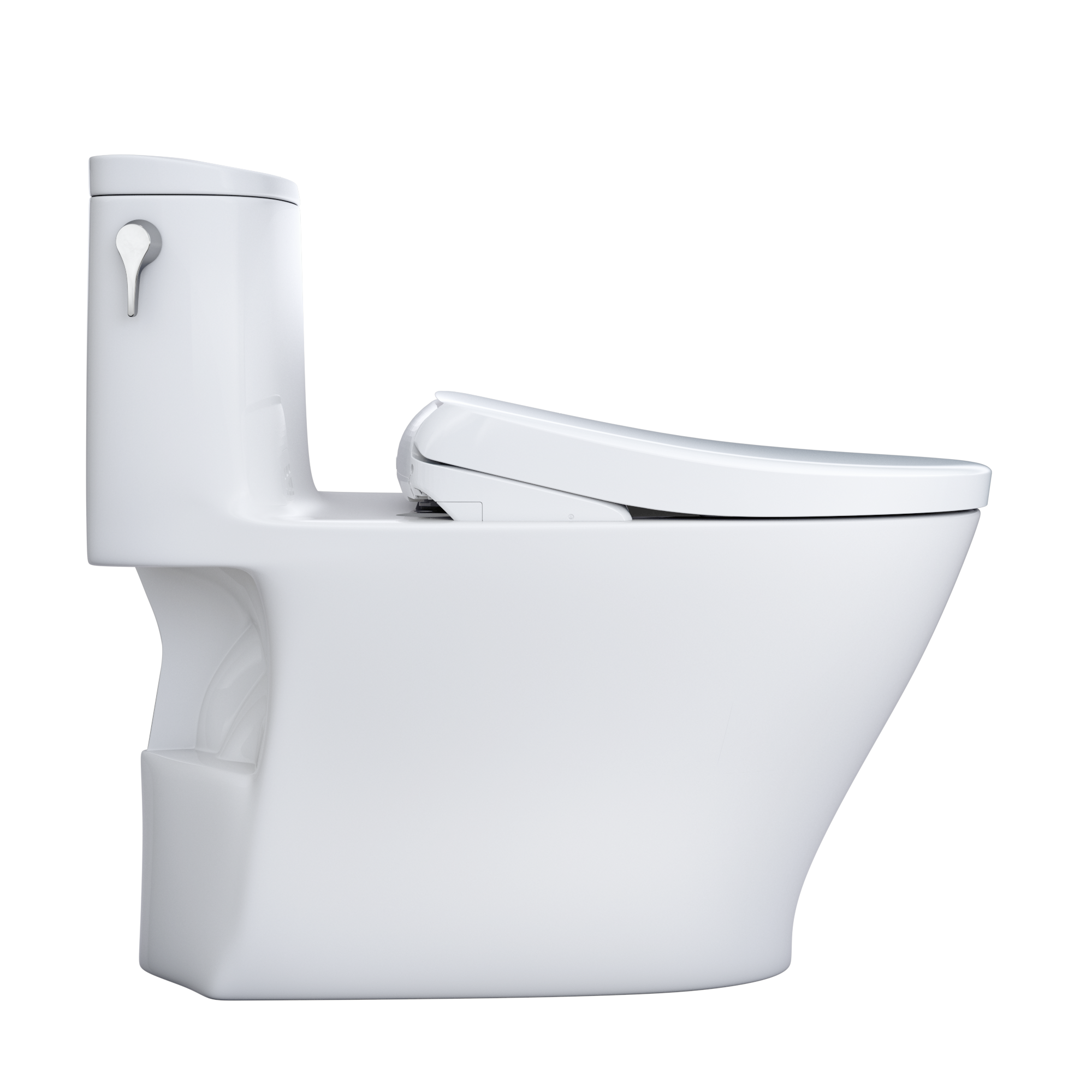 TOTO WASHLET+ Nexus 1G One-Piece Elongated 1.0 GPF Toilet with Auto Flush S7 Contemporary Bidet Seat, Cotton White, Vitreous China|Plastic, MW6424726CUFGA#01