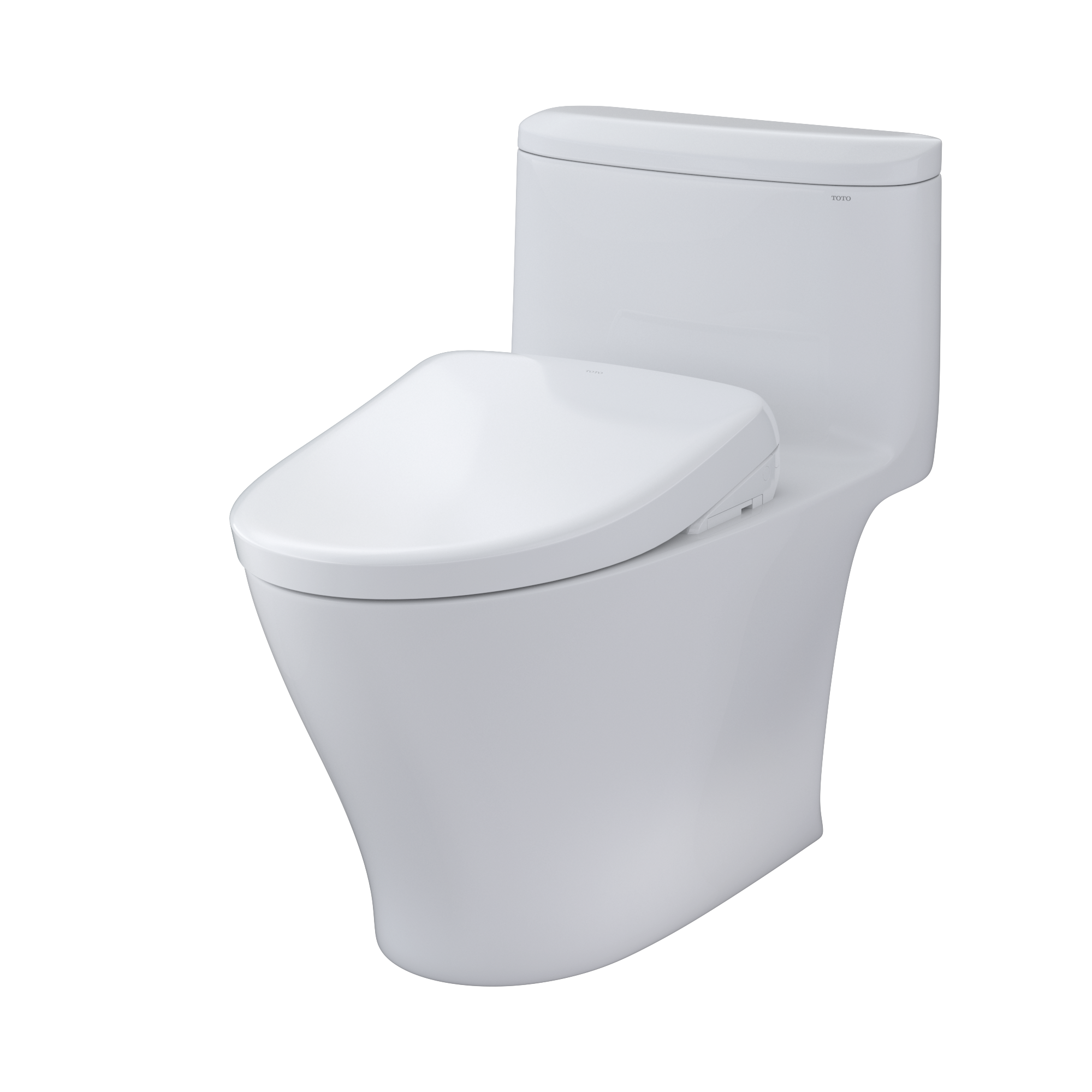TOTO WASHLET+ Nexus 1G One-Piece Elongated 1.0 GPF Toilet with Auto Flush S7 Contemporary Bidet Seat, Cotton White, Vitreous China|Plastic, MW6424726CUFGA#01
