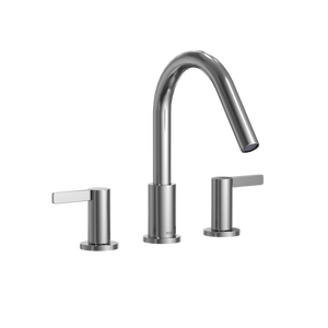 Alternate Image for TOTO GF Two Lever Handle Deck-Mount Roman Tub Filler Trim, Polished Chrome, Brass, TBG11201UA#CP