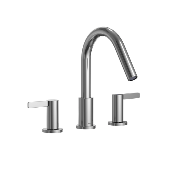 TOTO GF Two Lever Handle Deck-Mount Roman Tub Filler Trim, Polished Chrome, Brass, TBG11201UA#CP