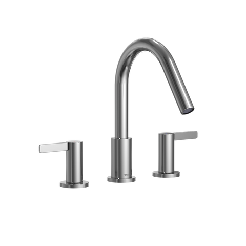 TOTO GF Two Lever Handle Deck-Mount Roman Tub Filler Trim, Polished Chrome, Brass, TBG11201UA#CP