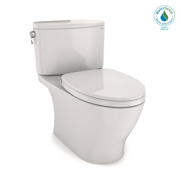 TOTO Nexus 1G Two-Piece Elongated 1.0 GPF Universal Height Toilet with CEFIONTECT and SS124 SoftClose Seat, WASHLET+ Ready, Colonial White, Vitreous China, MS442124CUFG#11