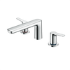 TOTO GS Two-Handle Deck-Mount Roman Tub Filler Trim, Polished Chrome, Brass, TBG03201U#CP