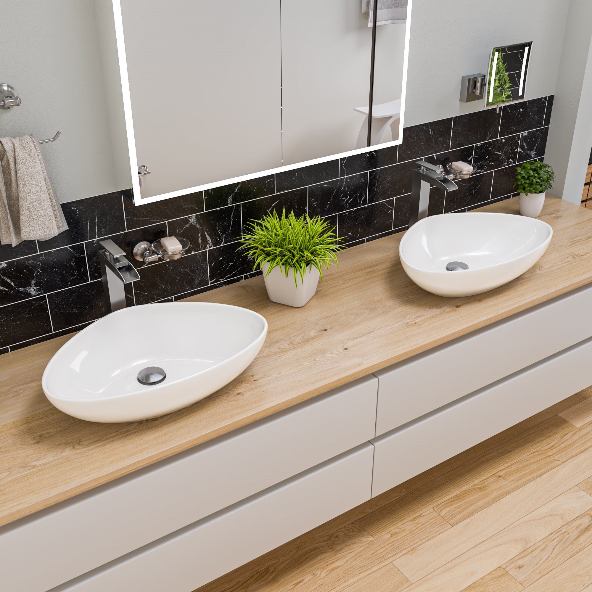 ALFI Brushed Nickel Pop Up Drain for Bathroom Sink without Overflow, AB9055-BN