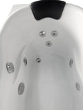 Eago 57" Acrylic Corner Oval Bathtub, White, AM175-L
