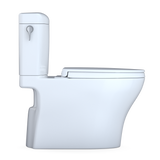 TOTO Aquia IV Cube Two-Piece Elongated Dual Flush 1.28 and 0.9 GPF Universal Height Toilet with CEFIONTECT, WASHLET+ Ready, Cotton White, Vitreous China, MS436124CEMFGN#01