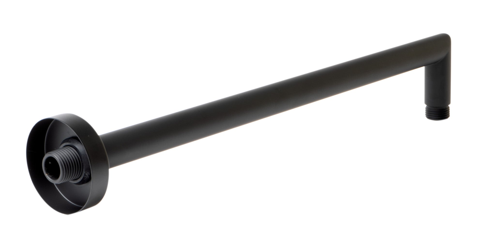 ALFI brand ABSA16R-BM Black Matte 16" Round Wall Shower Arm, Brass