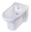 EAGO JA1010 White Ceramic Bathroom Bidet with Elongated Seat, Porcelain