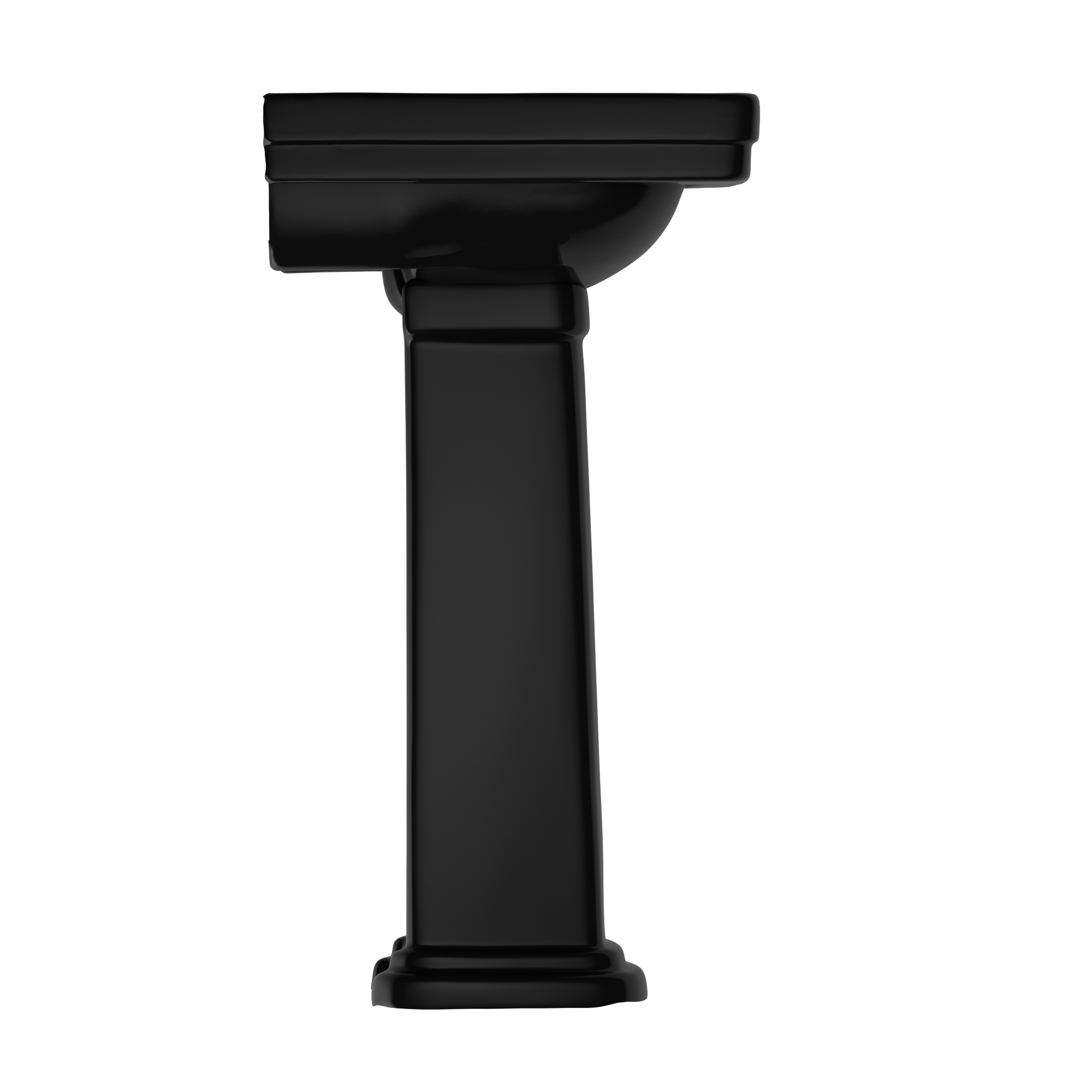 TOTO Promenade 24" x 19-1/4" Rectangular Pedestal Bathroom Sink for 8 inch Center Faucets, Ebony, Vitreous China, LPT532.8N#51