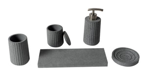 Alternate Image for ALFI brand ABCO1001 5 Piece Solid Concrete Gray Matte Bathroom Accessory Set