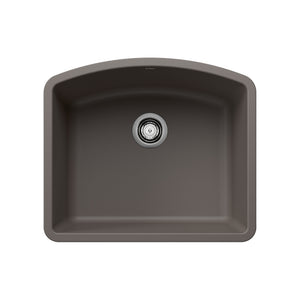 Alternate Image for Blanco Diamond 24" Undermount Silgranit Kitchen Sink, Volcano Gray, No Faucet Hole, 443098