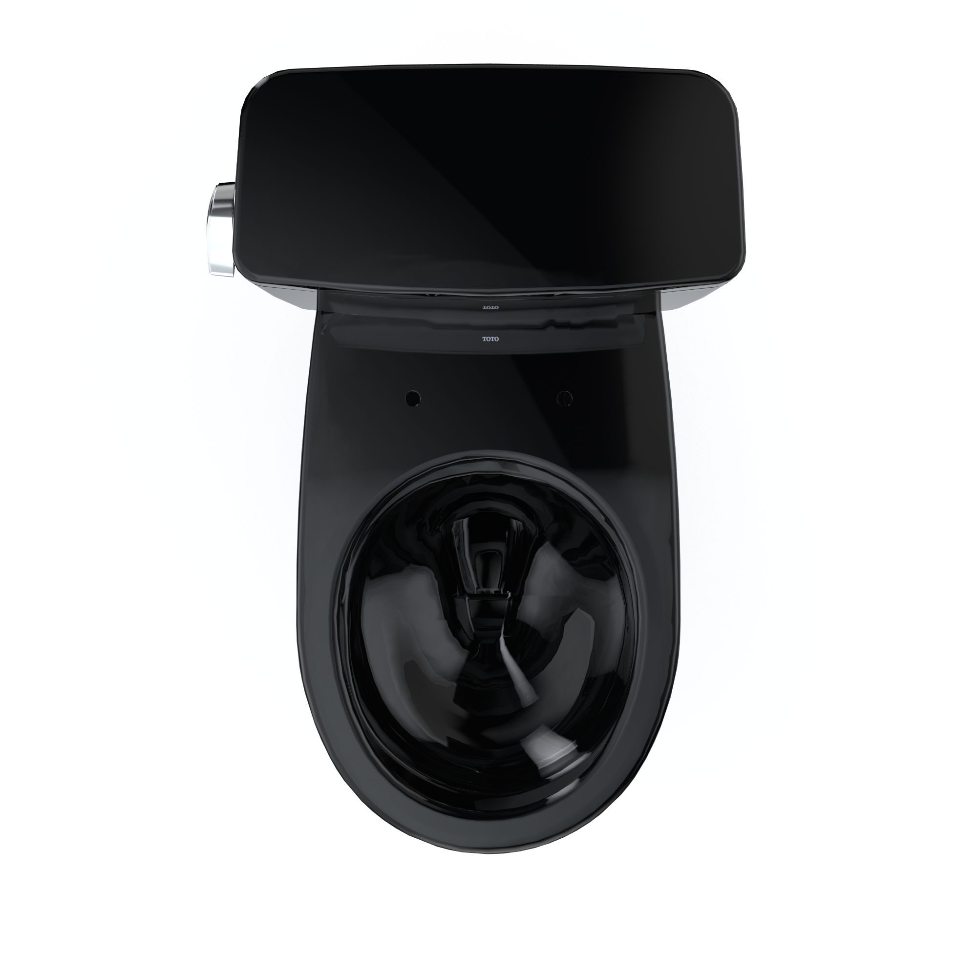 TOTO Drake Two-Piece Round 1.28 GPF Universal Height TORNADO FLUSH Toilet with CEFIONTECT, Ebony, Vitreous China, CST775CEF#51