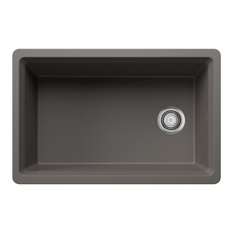 Blanco Inteos 30" Undermount Silgranit Workstation Kitchen Sink, Volcano Gray, No Faucet Hole, 443309