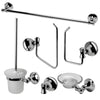 ALFI brand Brass, AB9521-PC Polished Chrome 6 Piece Matching Bathroom Accessory Set
