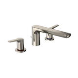 TOTO GS Two-Handle Deck-Mount Roman Tub Filler Trim, Polished Nickel, Brass, TBG03201U#PN