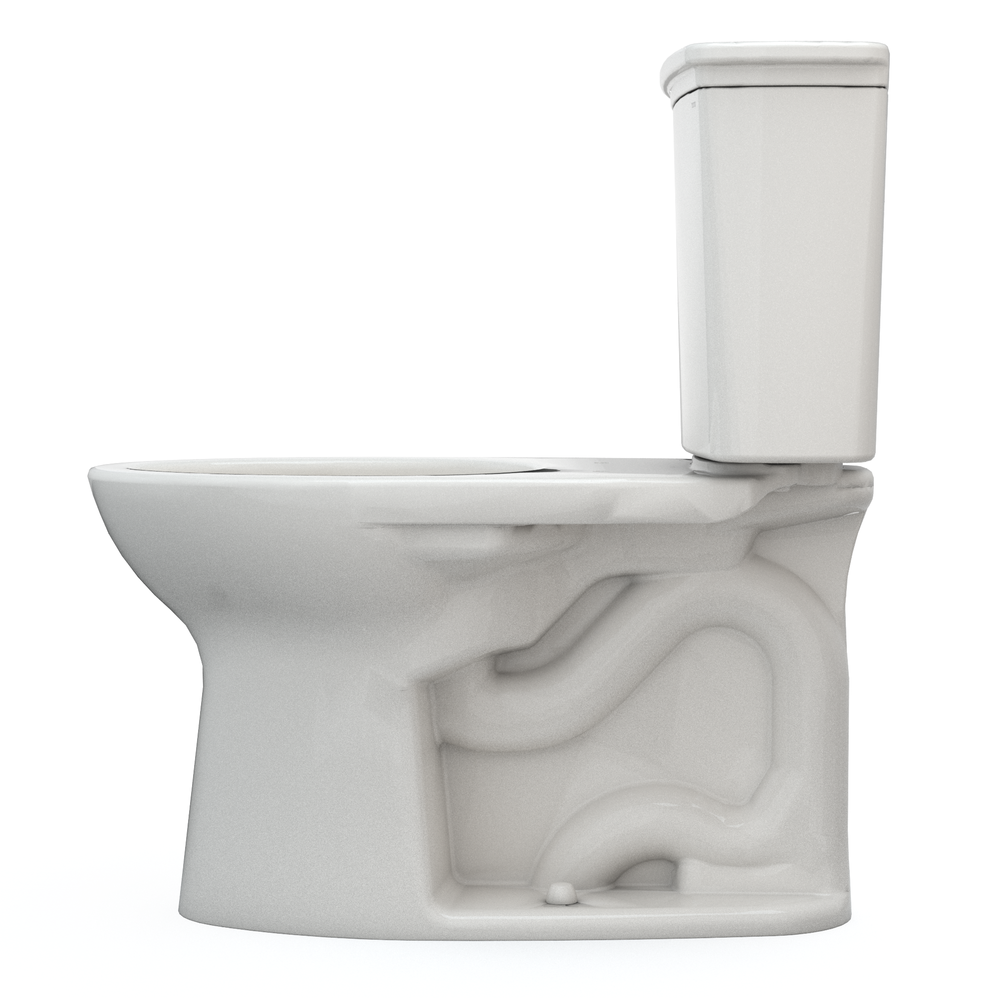 TOTO Drake Transitional Two-Piece Elongated 1.28 GPF Universal Height TORNADO FLUSH Toilet with CEFIONTECT, Colonial White, Vitreous China, CST786CEFG#11