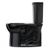 TOTO Drake Transitional Two-Piece Round 1.28 GPF Universal Height TORNADO FLUSH Toilet, Ebony, Vitreous China, CST785CEF#51