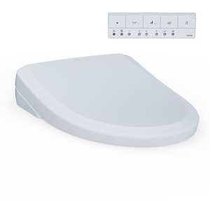 Alternate Image for TOTO S7 WASHLET+ Electronic Bidet Toilet Seat with EWATER+ Bowl and Wand Cleaning and Classic Lid, Elongated, Cotton White, Plastic, SW4724AT40#01