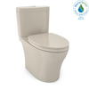 TOTO Aquia IV Two-Piece Elongated Dual Flush 1.28 and 0.9 GPF Universal Height Toilet with CEFIONTECT, WASHLET+ Ready, Bone, Vitreous China, MS446124CEMFGN#03