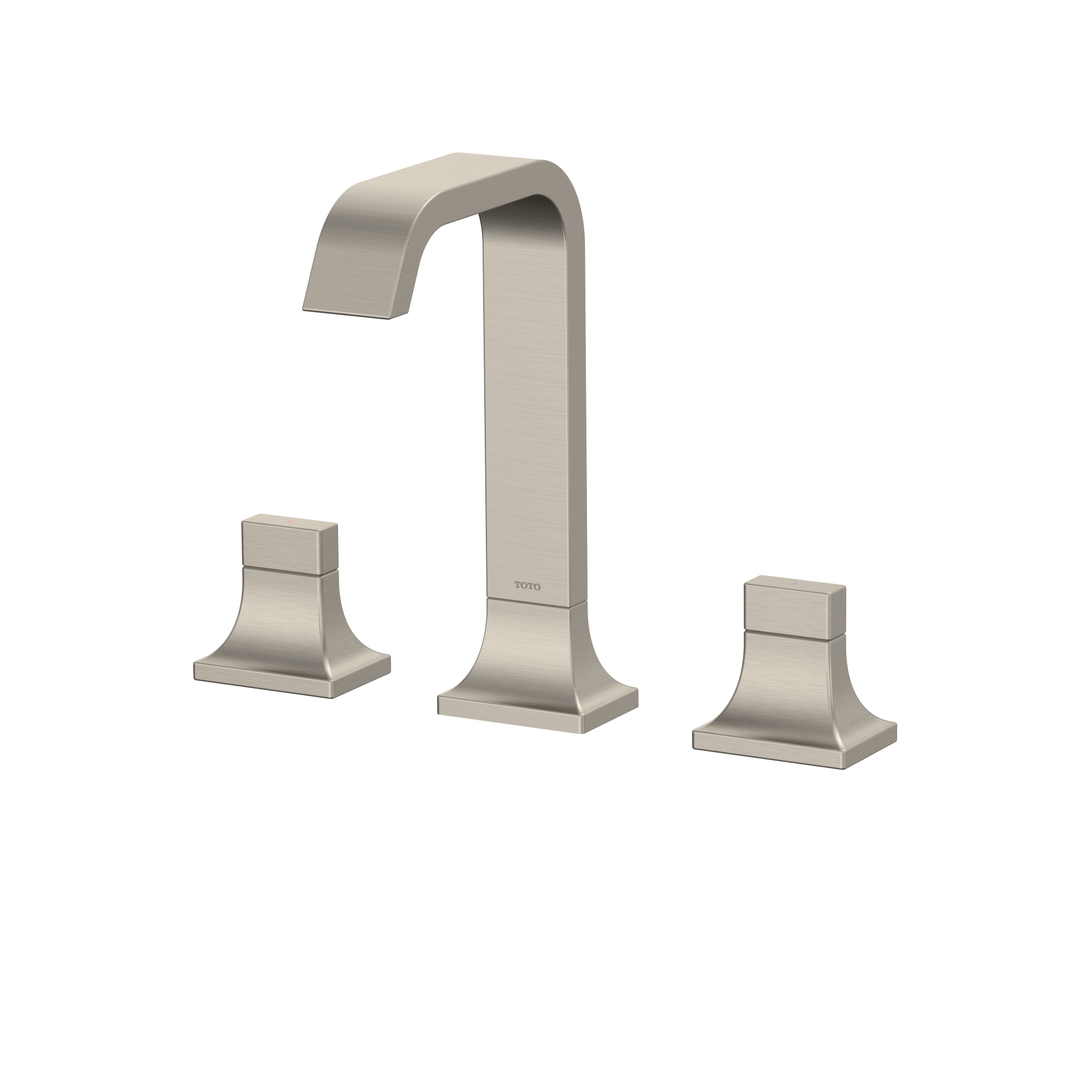 TOTO GC 1.2 GPM Two Handle Widespread Bathroom Sink Faucet, Brushed Nickel, Brass, TLG08201U#BN