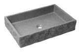 Alternative View of ALFI brand 24" x 15.6" Rectangle Above Mount Concrete Bathroom Sink, Gray Matte, No Faucet Hole, ABCO24R