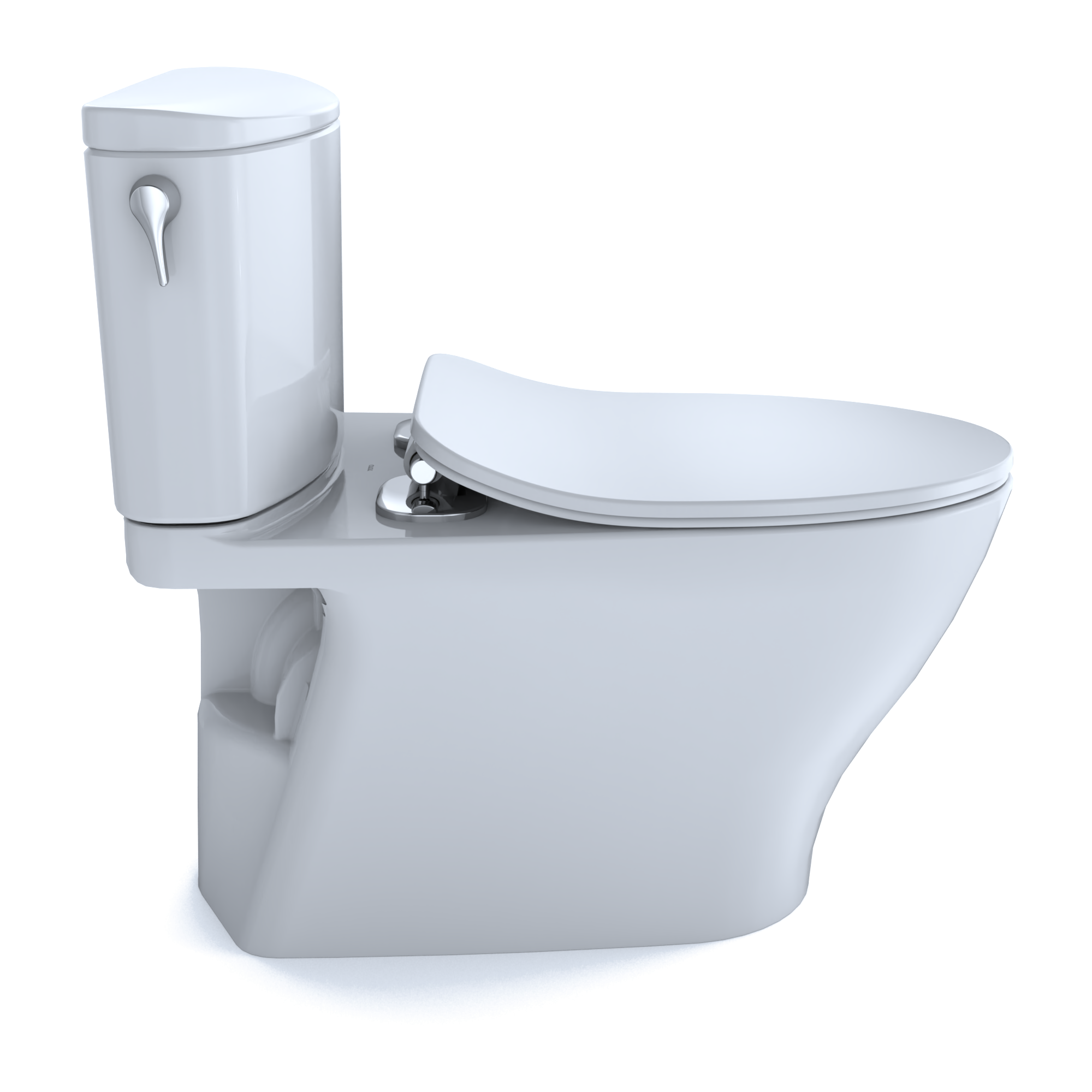 TOTO Nexus 1G Two-Piece Elongated 1.0 GPF Universal Height Toilet with CEFIONTECT and SS234 SoftClose Seat, WASHLET+ Ready, Cotton White, Vitreous China, MS442234CUFG#01
