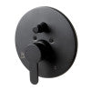 ALFI brand AB3101-BM Black Matte Shower Valve with Rounded Lever Handle and Diverter, Brass