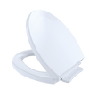TOTO SoftCloseNon Slamming, Slow Close Round Toilet Seat and Lid,Cotton White, Plastic, SS113#01