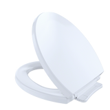 TOTO SoftCloseNon Slamming, Slow Close Round Toilet Seat and Lid,Cotton White, Plastic, SS113#01