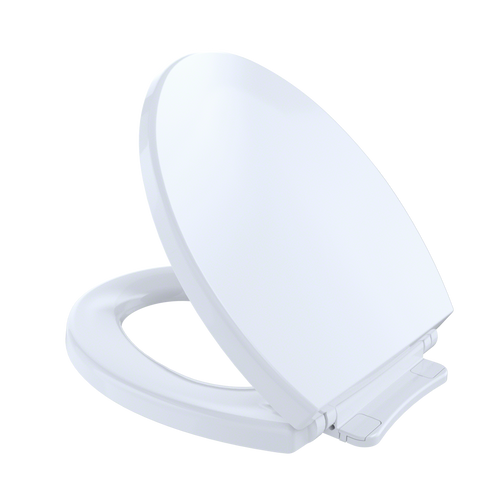 TOTO SoftCloseNon Slamming, Slow Close Round Toilet Seat and Lid,Cotton White, Plastic, SS113#01